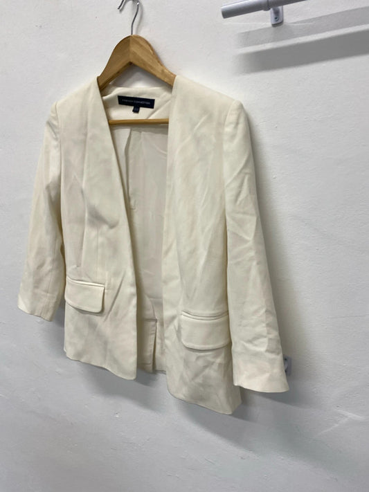 Fab classic French Connection cream open front uk6 KM004