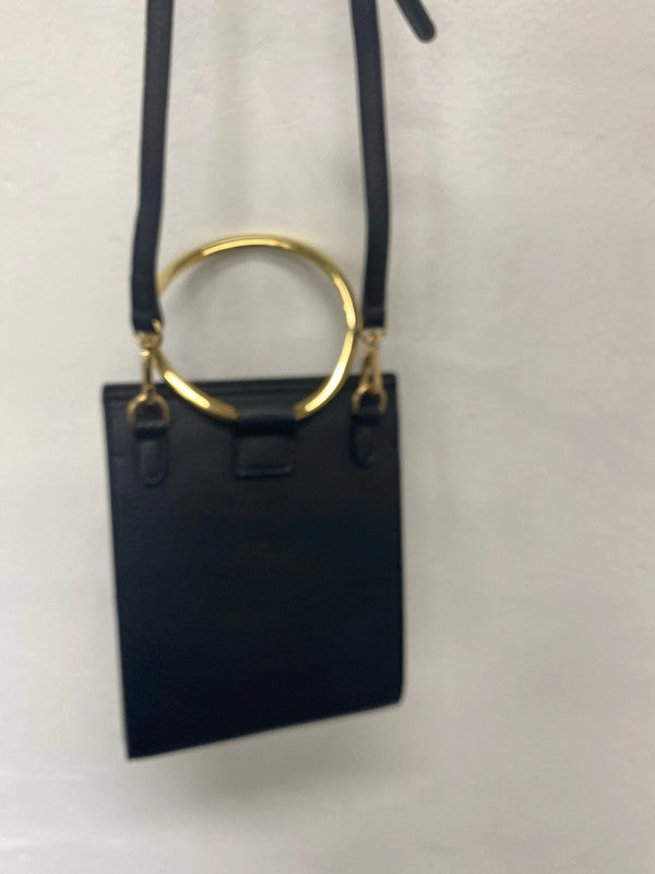 Fabulous Angela Roi black pebbled signature cross body bag RF001