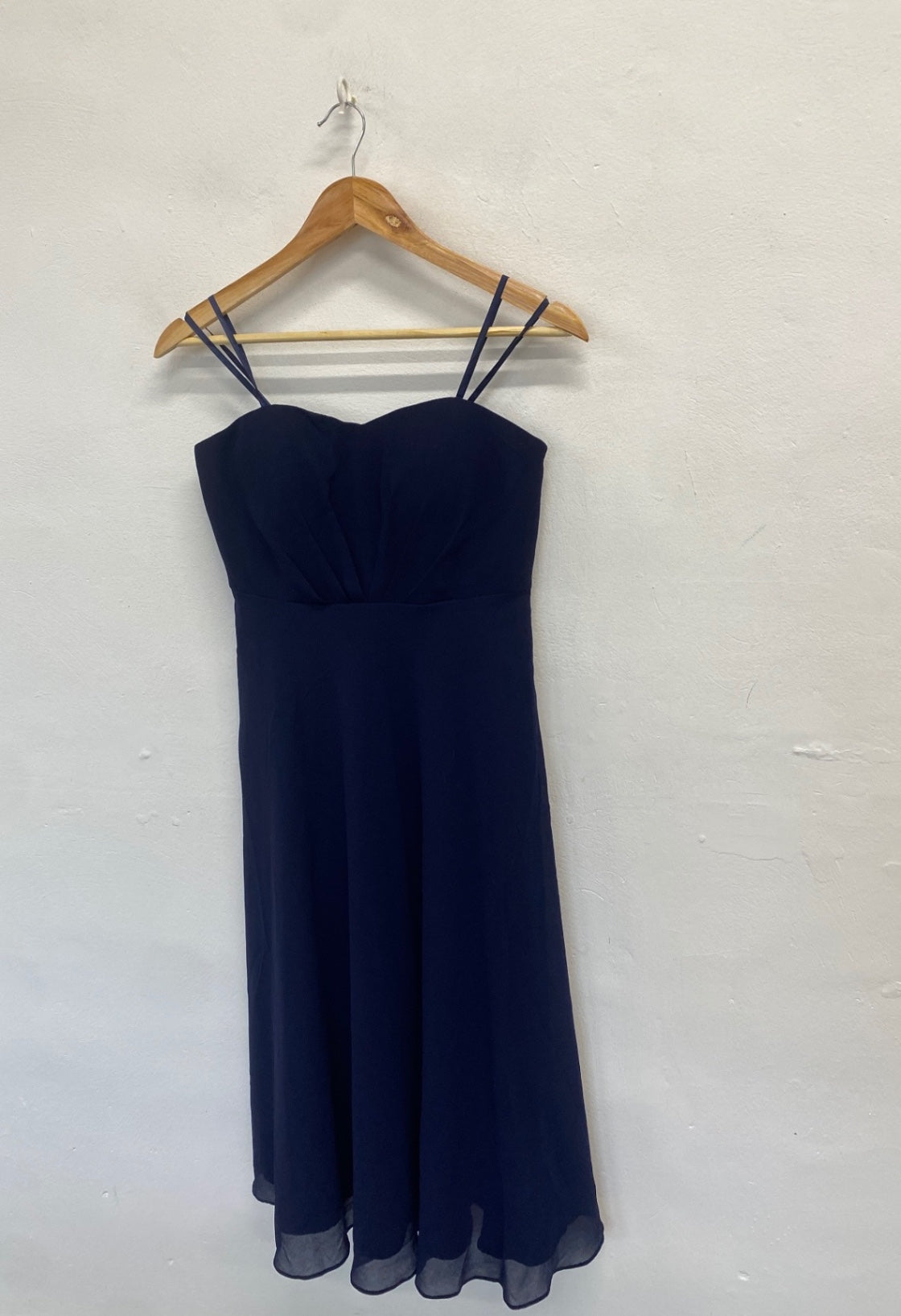 Stunning Monsoon Dress Uk 10 Navy strapless multi wear scarve KS544