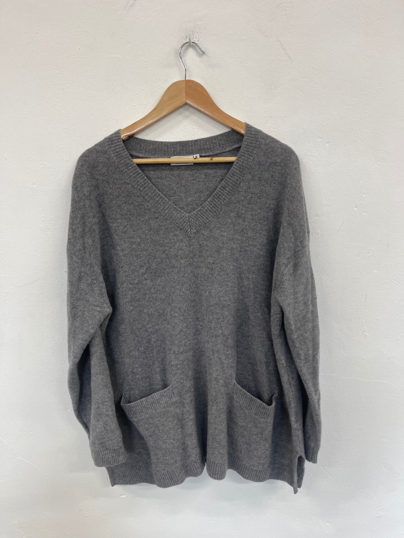 Stunning MASAI Sweater front pockets  Dress UkM Grey Super soft SO560