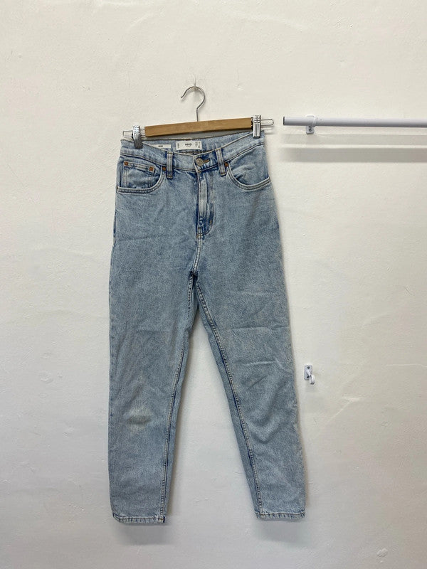 Fabulous Mango Tapered acid wash jeans UK6 HDR01