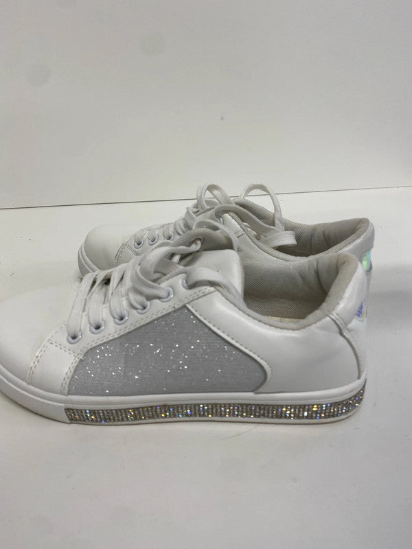 Fabulous Lemonade white sparkly trainers UK6 SG090