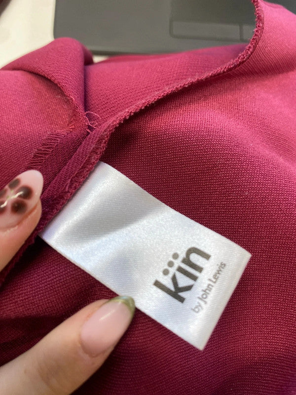 Gorgeous kin by John Lewis burgundy midi dress UK 14 MD002