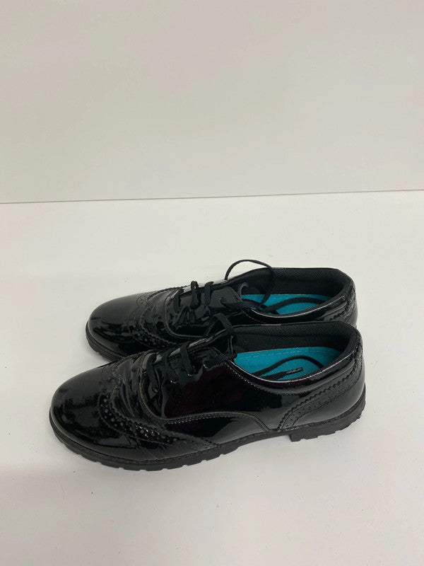 Fabulous Hush Puppies leather Uk5 shiny school JS004