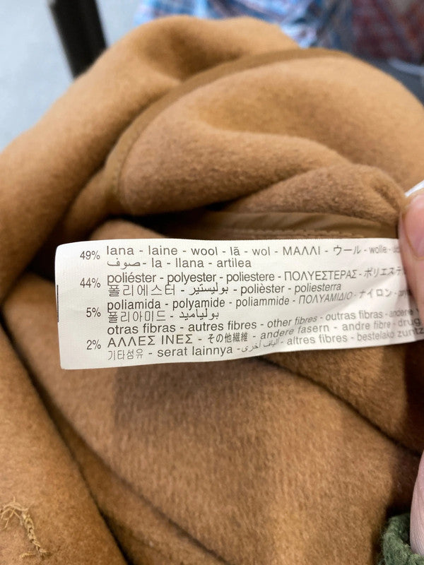 Fabulous Brown hooded wrap coat Age11-12 wool blend JB001
