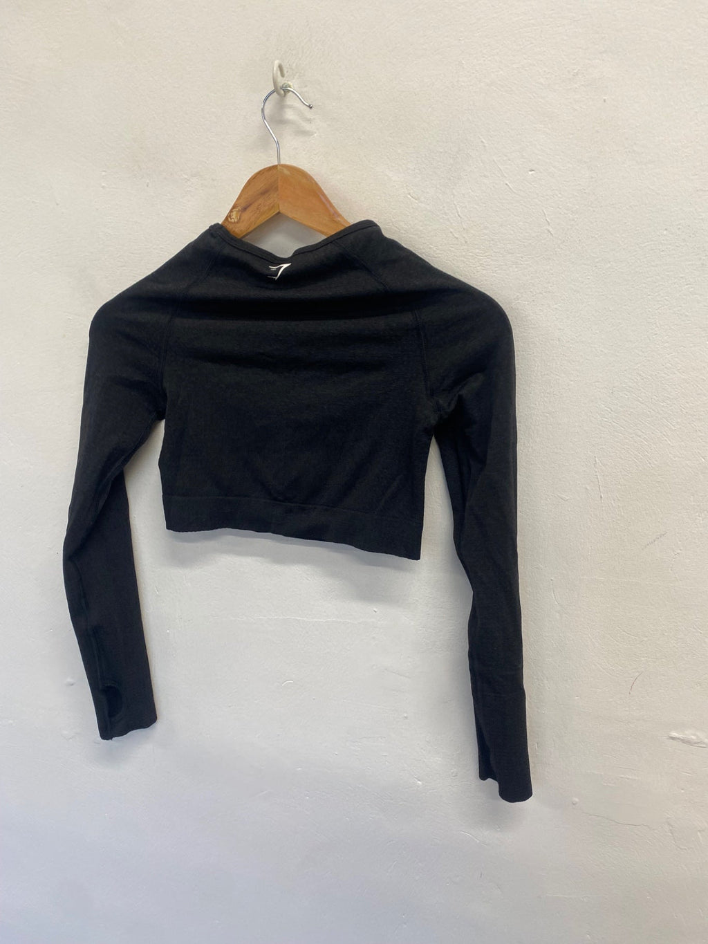 Fabulous Gymshark Long sleeve top UK 8 Charcoal Grey SA514