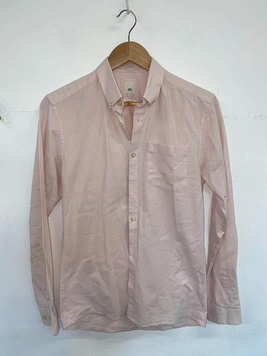 Classic pink River Island muscle fit shirt Oxford S SD001