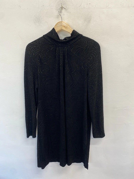 Lovely principles by Ben de lisi black gold dress UK 18 MW001
