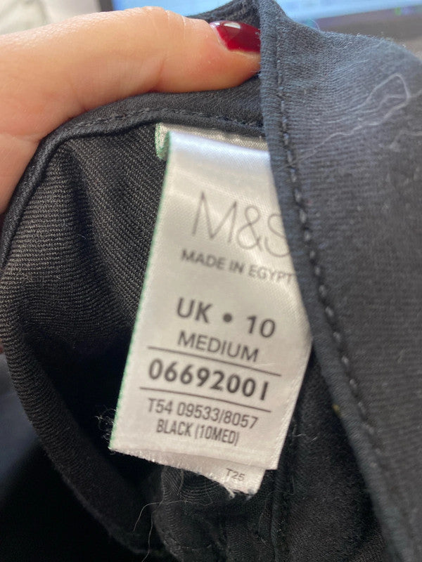 Gorgeous casual comfy duo of Jeggings by M&S navy black UK 10 SW001 #25