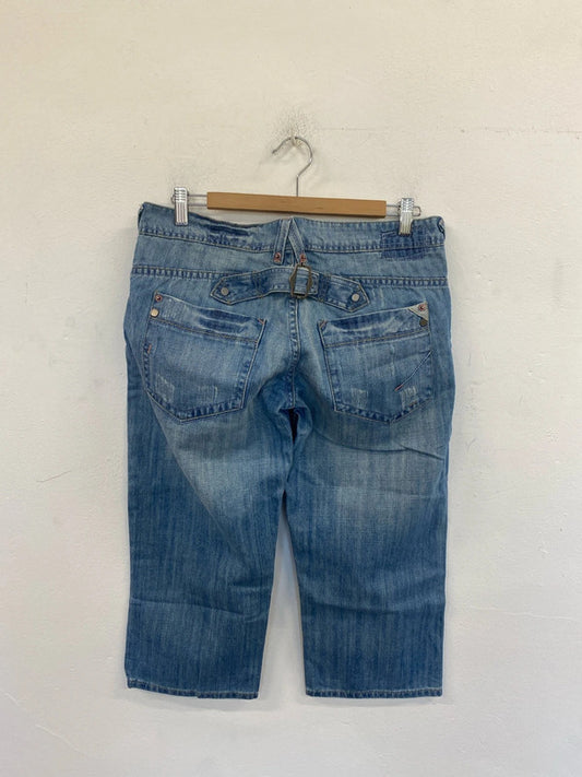 George Y2K Vibes Slouch Boy Fit Crop Jeans UK 12 SW001