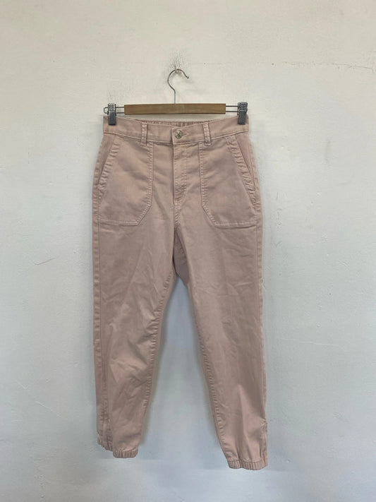 M&S Fabulous Dusty Pink Tapered Jeans UK 10 Short JP001
