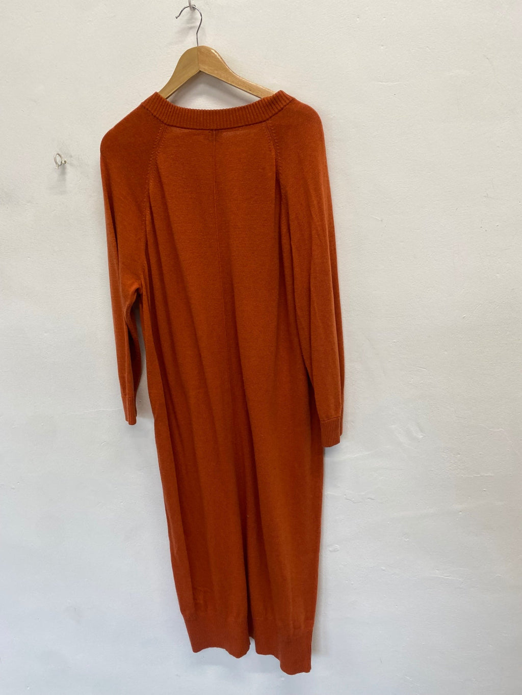 Stunning Kiin Knitted Dress UK 12 Orange wool blend DM561