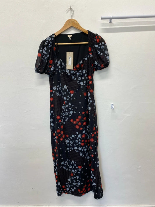 Fabulous river Island Rebooted Rebel maxi dress floral Uk10 New LL003