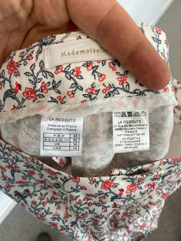 Gorgeous floral La Redoute cotton chintz trouser cropped 16 kM003