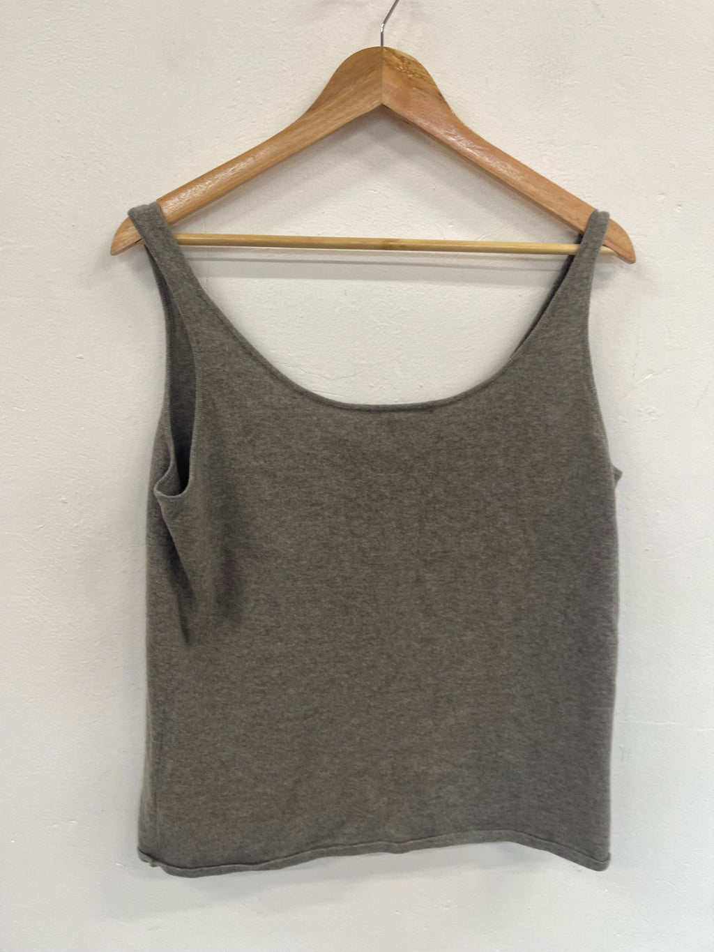Stunning Ralph Lauren Pure Cashmere Tank Top UkXL Grey Cosy SO560