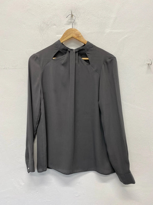 Fabulous Grey Roman classic top Uk12 high neck SG090