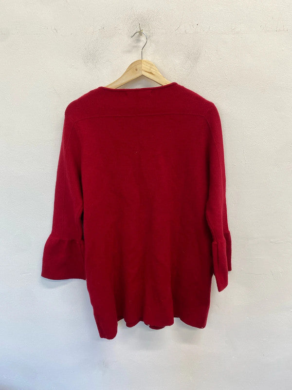 Lovely sfera collection red zip middle midi dress UK L MW001