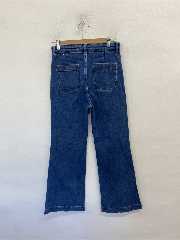 Lovely & Other Stories Womens Flare Jeans Blue 28 High Waist Stretch Denim CD001