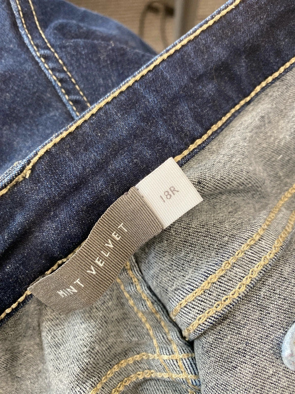 Fabulous Mint Velvet skinny slim jeans Uk18 R indigo blue KN002