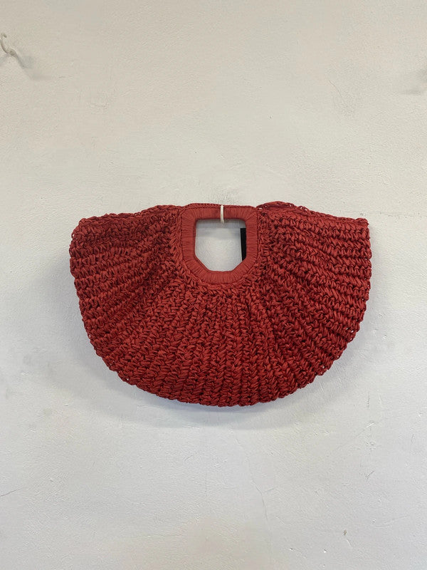 Shein Stylish Red Raffia Beach Bag LK009