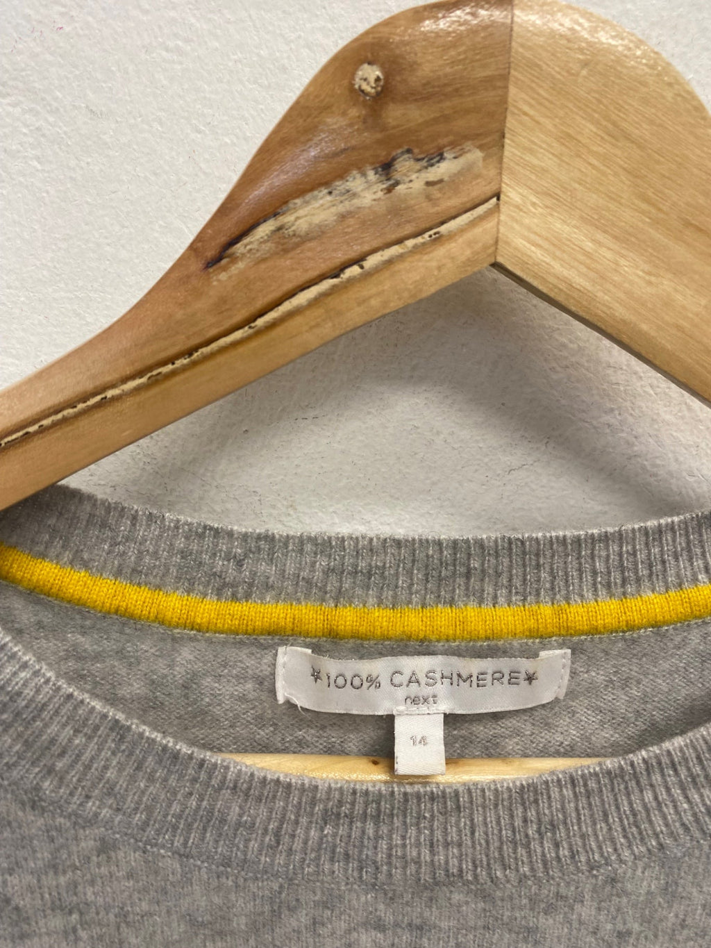 Fabulous Next Sweater UK 14 Grey star cashmere SA514