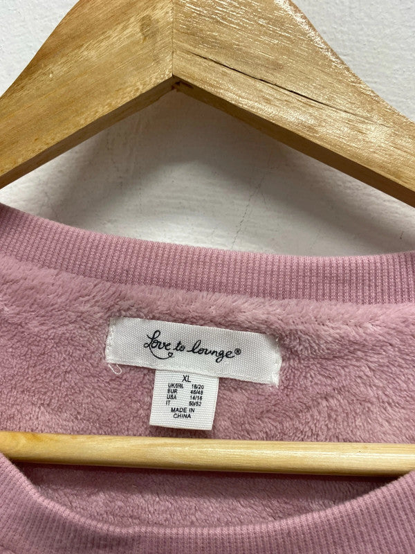 Fabulous mauve pink fleece pyjamas super cosy Uk18/20 CR002