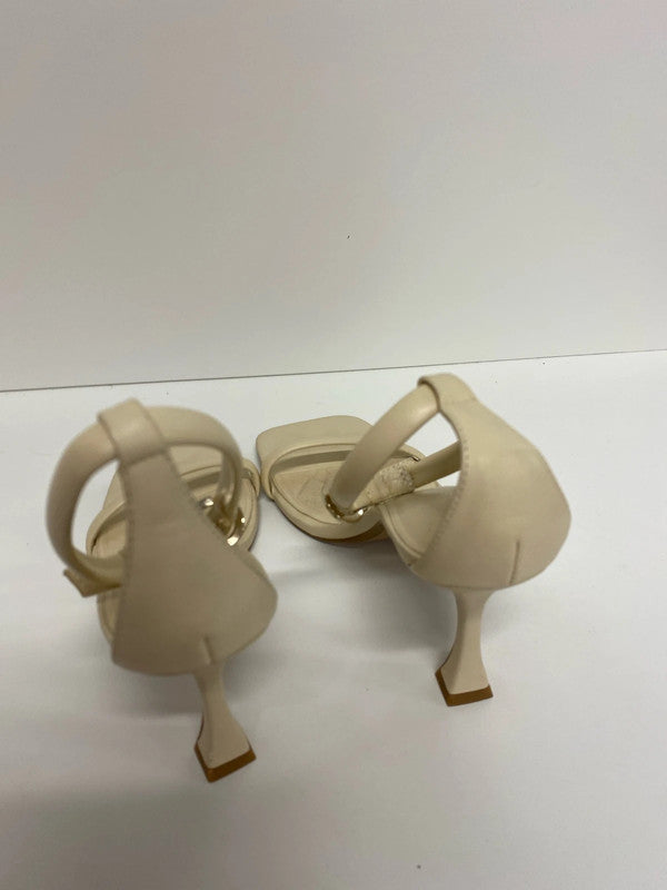 Fabulous Ankle strap cream heels UK6 events occasion KS002