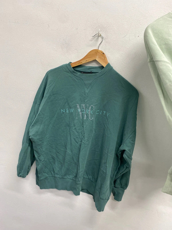 Bundle 42 green crew necks H&M asos UK M KS002