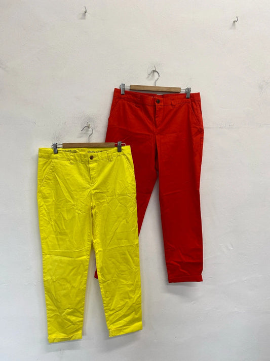 Lovely duo of gap khakis broken in straight UK 12 NN001