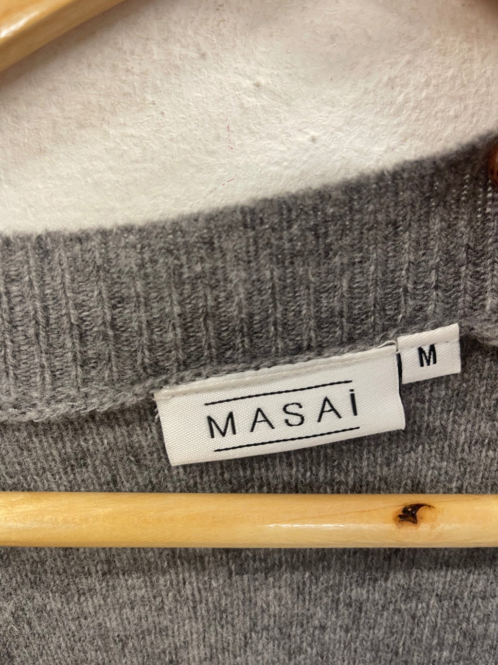 Stunning MASAI Sweater front pockets  Dress UkM Grey Super soft SO560