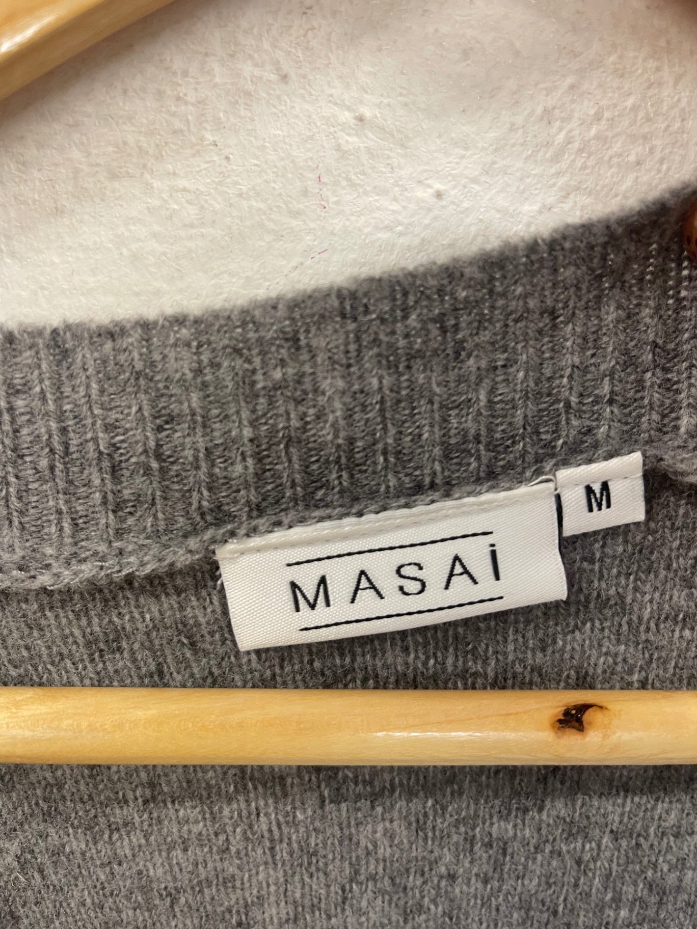 Stunning MASAI Sweater front pockets  Dress UkM Grey Super soft SO560