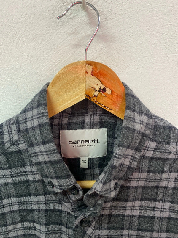 Classic Carhartt check Oxford button down Shawn shirt XS grey CN001