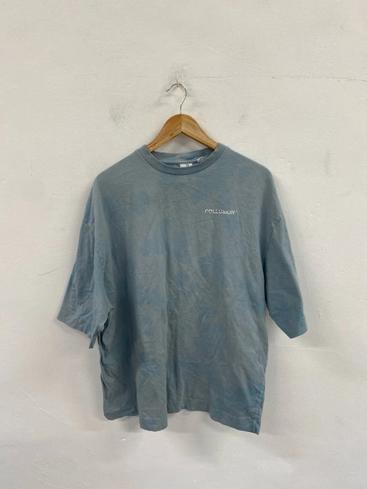 Fabulous Collusion oversized cloudy blue T-shirt uk 10 JA001