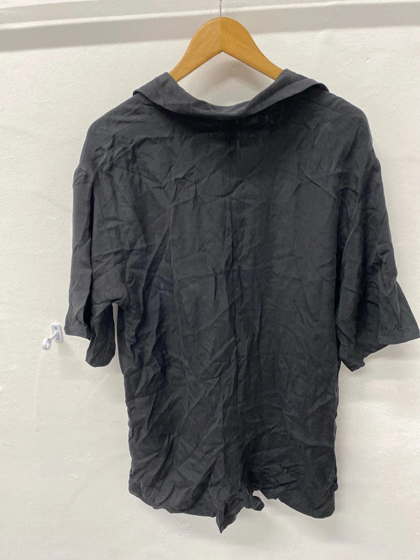 Fabulous Black Playsuit from Zara slinky loose fit UkM KS002