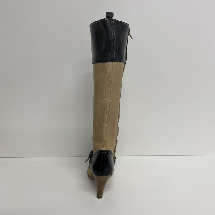Diesel Style Lab Black & Tan Leather Boots UK 5 AE001