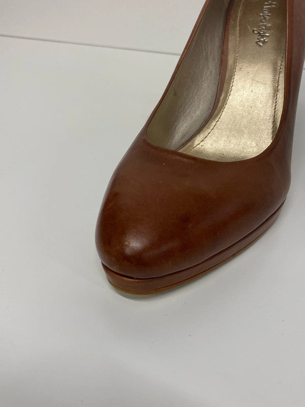 Phase Eight Stylish Tan Leather Court Shoe UK 7 KM005