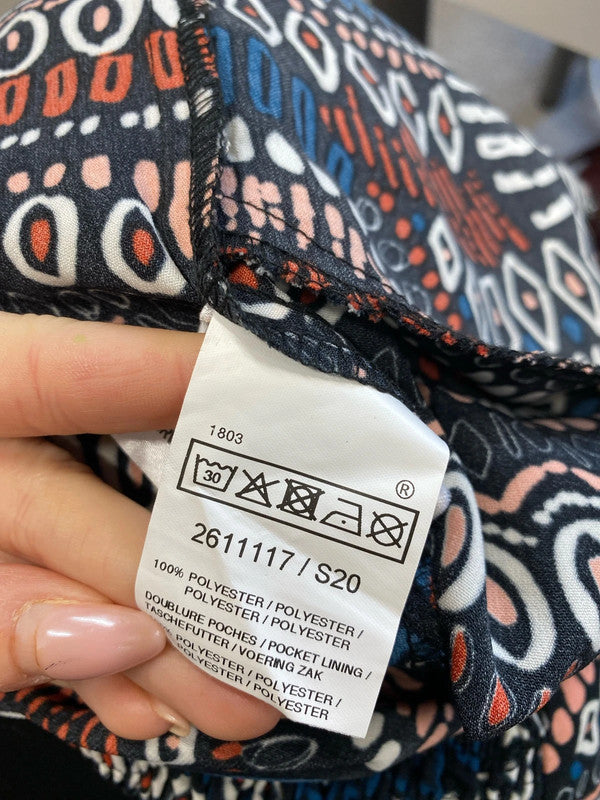 Lovely Shein blue red pattern floaty shorts UK 20 YM001