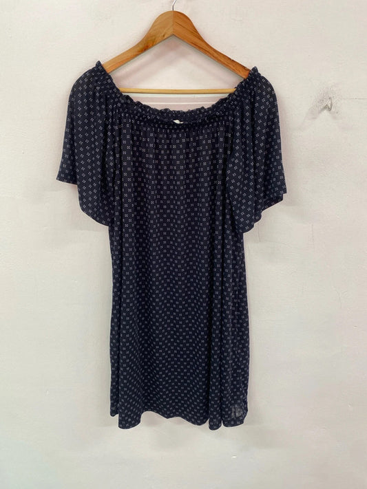 Fab H&M lightweight tunic dress navy S IM001
