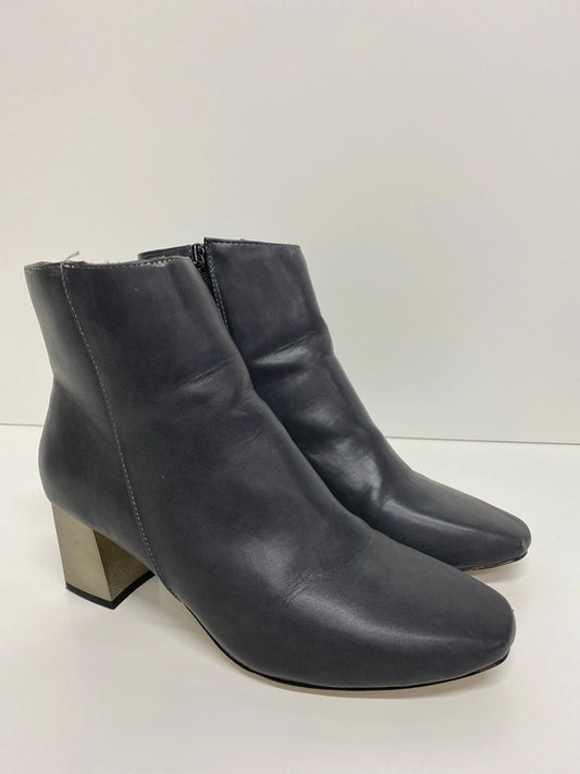 Fab TU charcoal grey  ankle boots with metallic heel Uk7 JW002