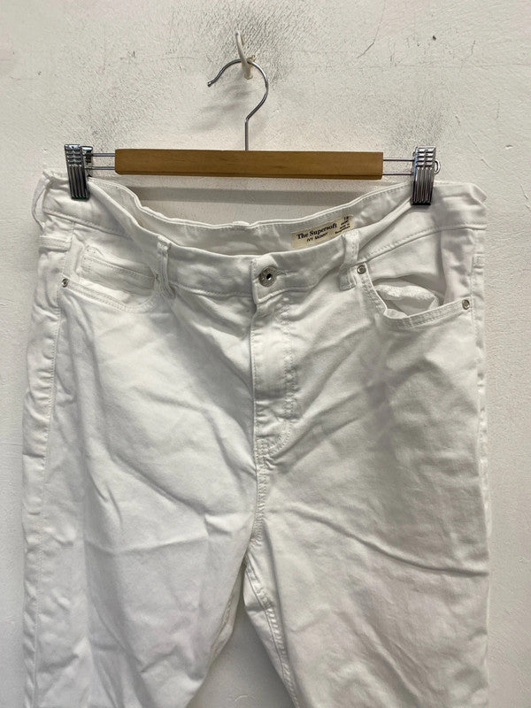 Lovely m&s the Ivy white skinny jeans UK 18 KN002
