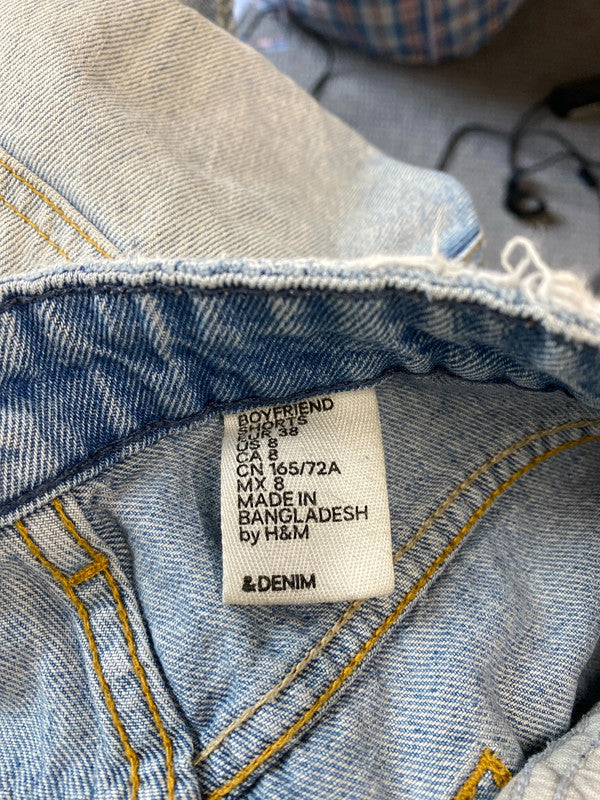 Fabulous H&M distressed denim shorts Uk10 boyfriend shorts JB001