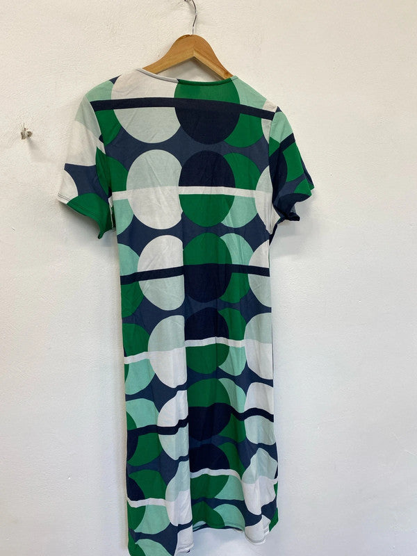 Fabulous Bright Green retro vibe wrap dress Uk18 By Next NC001