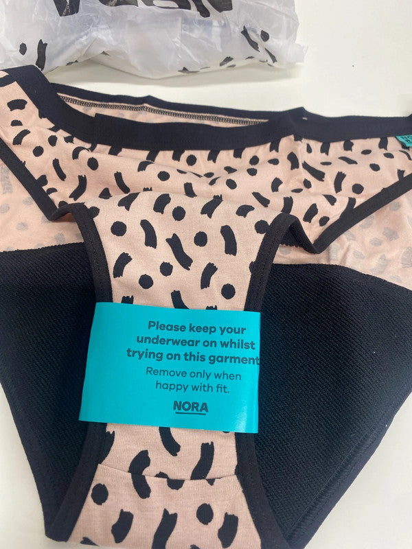 Fabulous Nora Period Pants leopard print Moderate flow pack of 3 New Uk12 MS479