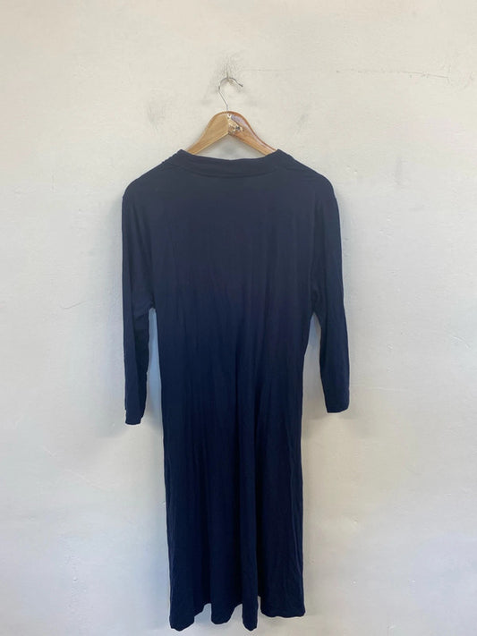 Hobbs Elegant Navy Jersey Midi Dress UK 18 MD002