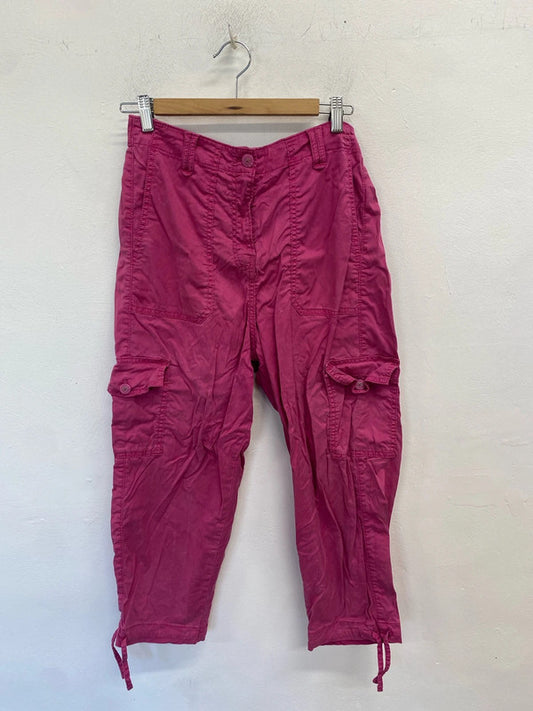 Lovely m&s cargo pink cropped trousers UK 10 SR006