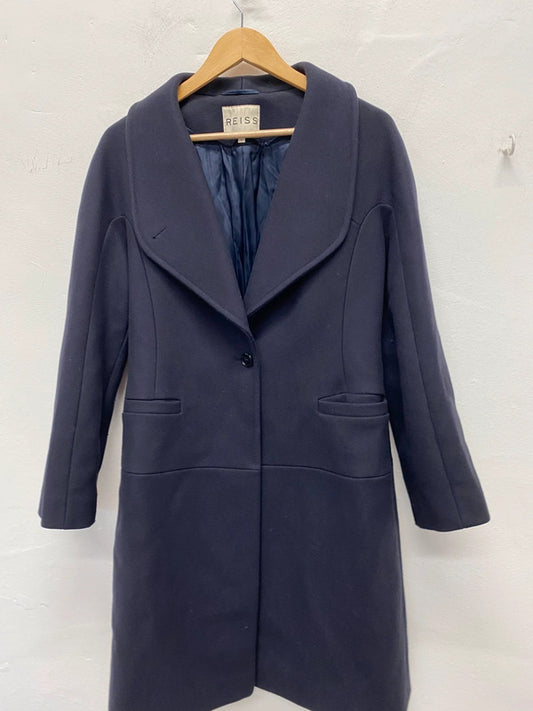 Fabulous Reiss Myla funnel neck wool blend overcoat UkL GJ001