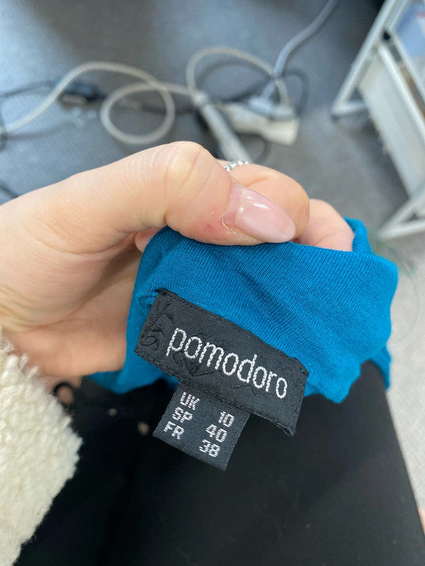 Fabulous pomodoro teal cardigan bolero UK 10 LW005