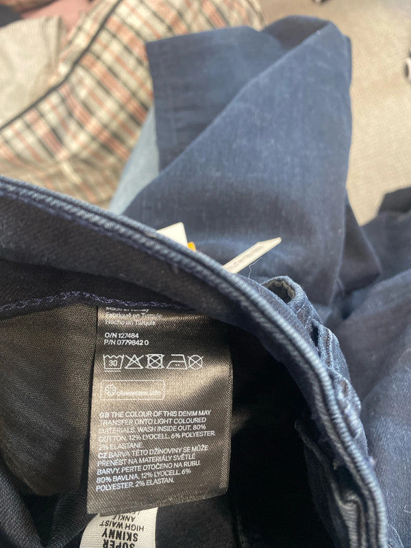 Classic super skinny indigo push up shaping jeans H&M 31” KM003