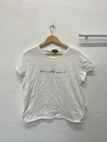 Fabulous Topshop White T shirt Uk14 You make me smile NN001