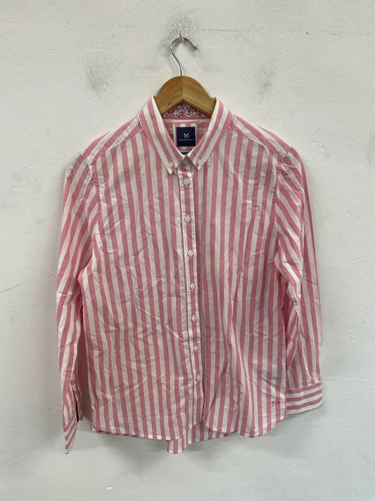 Crew Clothing Company Stylish Pink Stripe Girlfriend Fit Shirt UK 10 MM005